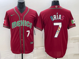 MLB Mexico Baseball #7 Julio Urías 2023 Red World Baseball Classic Stitched Jersey