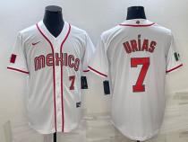 MLB Mexico Baseball #7 Julio Urías 2023 White World Baseball Classic Stitched Jersey