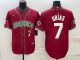 MLB Mexico Baseball #7 Julio Urías 2023 Red Blue World Baseball Classic Stitched Jersey