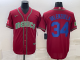 MLB Mexico Baseball #34 Fernando Valenzuela 2023 Red Blue World Baseball Classic