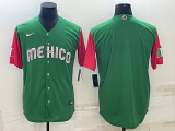 MLB Mexico Baseball Blank 2023 Green World Baseball With Patch Classic Stitched Jersey
