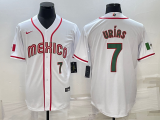 MLB Mexico Baseball #7 Julio Urías 2023 White World Baseball Classic Stitched Jersey