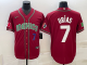 MLB Mexico Baseball #7 Julio Urías 2023 Red Blue World Baseball Classic Stitched Jersey