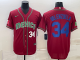 MLB Mexico Baseball #34 Fernando Valenzuela 2023 Red Blue World Baseball Classic