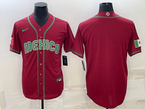 MLB Mexico Baseball Blank 2023 Red World Baseball Classic Stitched Jersey