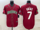 MLB Mexico Baseball #7 Julio Urías 2023 Red Blue World Baseball Classic Stitched Jersey