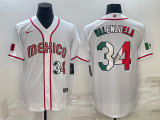 MLB Mexico Baseball #34 Fernando Valenzuela 2023 White World Baseball Classic  Jersey