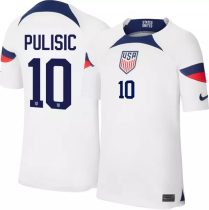 USMNT 2022/23 #10 Christian Pulisic Home Breathe Stadium White Nike Jersey