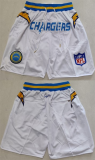 Los Angeles Chargers White Shorts (Run Small)