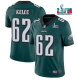 Men's Philadelphia Eagles #62 Jason Kelce Green Super Bowl LVII Patch Vapor Untouchable Jersey