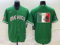 Men's Mexico Baseball Blank 2023 Green World Baseball Classic Stitched Jersey