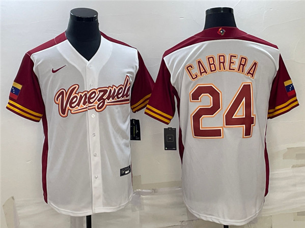 Men's Venezuela Baseball #27 José Altuve 2023 White World Baseball Classic Stitched Jersey