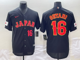Men's Japan Baseball #16 Shohei Ohtani 2023 Black World Baseball Classic Stitched Jersey