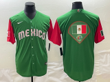 Men's Mexico Baseball Blank 2023 Green World Baseball Classic Stitched Jersey