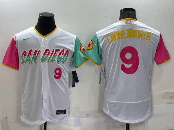 MLB San Diego Padres #9 Jake Cronenworth White 2022 City Connect Flex Base Elite Jersey