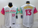 MLB San Diego Padres #13 Manny Machado White 2022 City Connect Flex Base Elite Jersey
