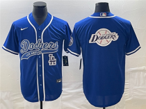 MLB Los Angeles Dodgers White Team Big Logo With Patch Cool Base Stitched Baseball