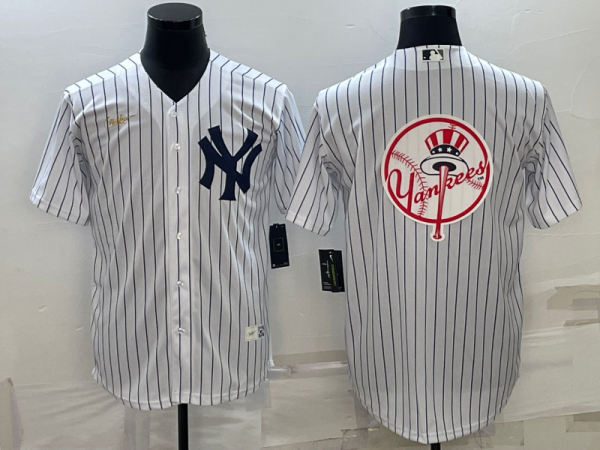 MLB New York Yankees White Team Big Logo Baseball Nike Jersey
