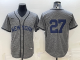 MLB New York Yankees #27 Giancarlo Stanton Gray Fashion Jersey