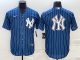 MLB New York Yankees Blue Team Big Logo Baseball Nike Jersey