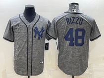 MLB New York Yankees #48 Anthony Rizzo Gray Fashion Jersey