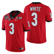 Men's Georgia Bulldogs #3 Zamir White 2021/22 CFP National Champions Red College Football Jersey