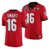 Men's Georgia Bulldogs #16 Lewis Cine 2021/22 CFP National Champions Red College Football Jersey