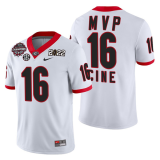 Men's Georgia Bulldogs #16 Lewis Cine 2021/22 CFP National Champions White College Jersey