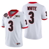 Men's Georgia Bulldogs #3 Zamir White 2021/22 CFP National Champions White College Jersey