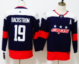 Men's Adidas Washington Capitals #19 Nicklas Backstrom Navy 2018 NHL Stadium Series Jersey
