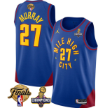 NBA Denver Nuggets #27 Jamal Murray Blue 2023 Nuggets Champions Patch And Finals Jersey