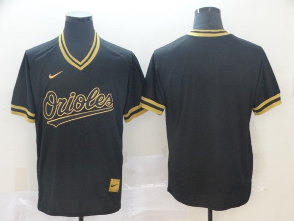 MLB Baltimore Blank Black Throwback Mens Jersey
