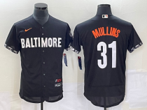 MLB Baltimore Orioles #31 Cedric Mullins Black 2023 City Connect Flex Base Elite Jersey