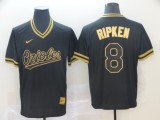 MLB Baltimore Orioles #8 Ripken Black Throwback Mens Jersey