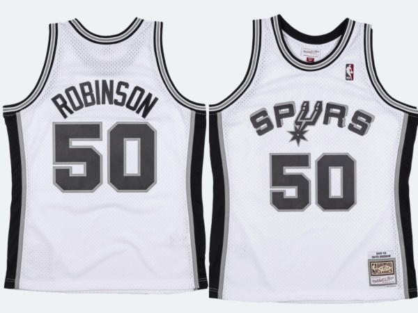 NBA San Antonio Spurs #50 David Robinson Black Throwback Jersey