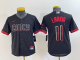 Youth MLB Cincinnati Reds #11 Barry Larkin Black 2023 City Connect Stitched Jersey