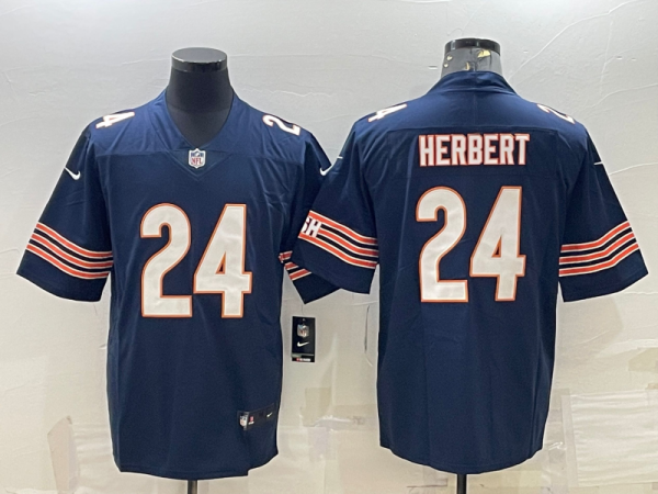 Mens Chicago Bears #24 Herbert White Vapor Limited Jersey