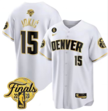 NBA Denver Nuggets #15 Nikola Jokic White With No.6 Patch Stitched Jersey