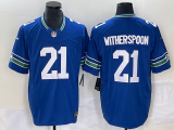 Men's Seattle Seahawks #21 Witherspoon Royal 2023 F.U.S.E. Vapor Limited Throwback Jersey