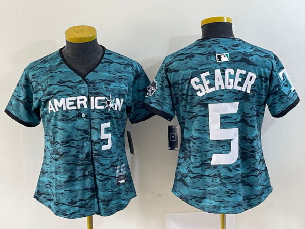 Women MLB National League #5 Corey Seager 2023 MLB All-Star Nike Jersey