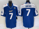 MLB Men's Los Angeles Dodgers #7 Julio Urías Blue Vin Scully Patch Jersey
