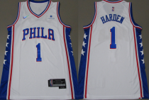 NBA Philadelphia 76ers #1 Harden White Nike Jersey