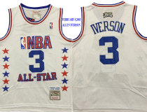 NBA Philadelphia 76ers #3 Iverson White All-Star Jersey