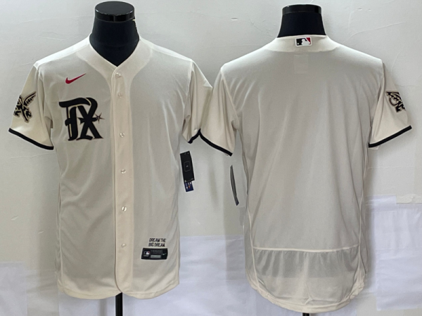Men's Texas Rangers Blank Cream 2023 City Connect Flex Elite Jersey