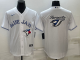 MLB Toronto Blue Jays White Team Big Logo Stitched Baseball Jersey