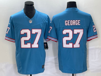 Men's Tennessee Titans #27 George Light Blue 2023 F.U.S.E. Vapor Limited Jersey