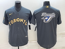MLB Toronto Blue Jays #6 Alek Manoah 2022 All-Star Charcoal Team Big Logo Jersey