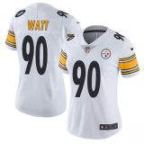 Womens NFL Pittsburgh Steelers #90 Watt  White Vapor Untouchable Jersey