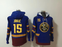 NBA Denver Nuggets #15 Nikola Jokic Blue Ageless Must-Have Lace-Up Pullover Hoodie