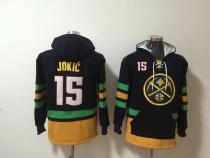 NBA Denver Nuggets #15 Nikola Jokic Black Ageless Must-Have Lace-Up Pullover Hoodie